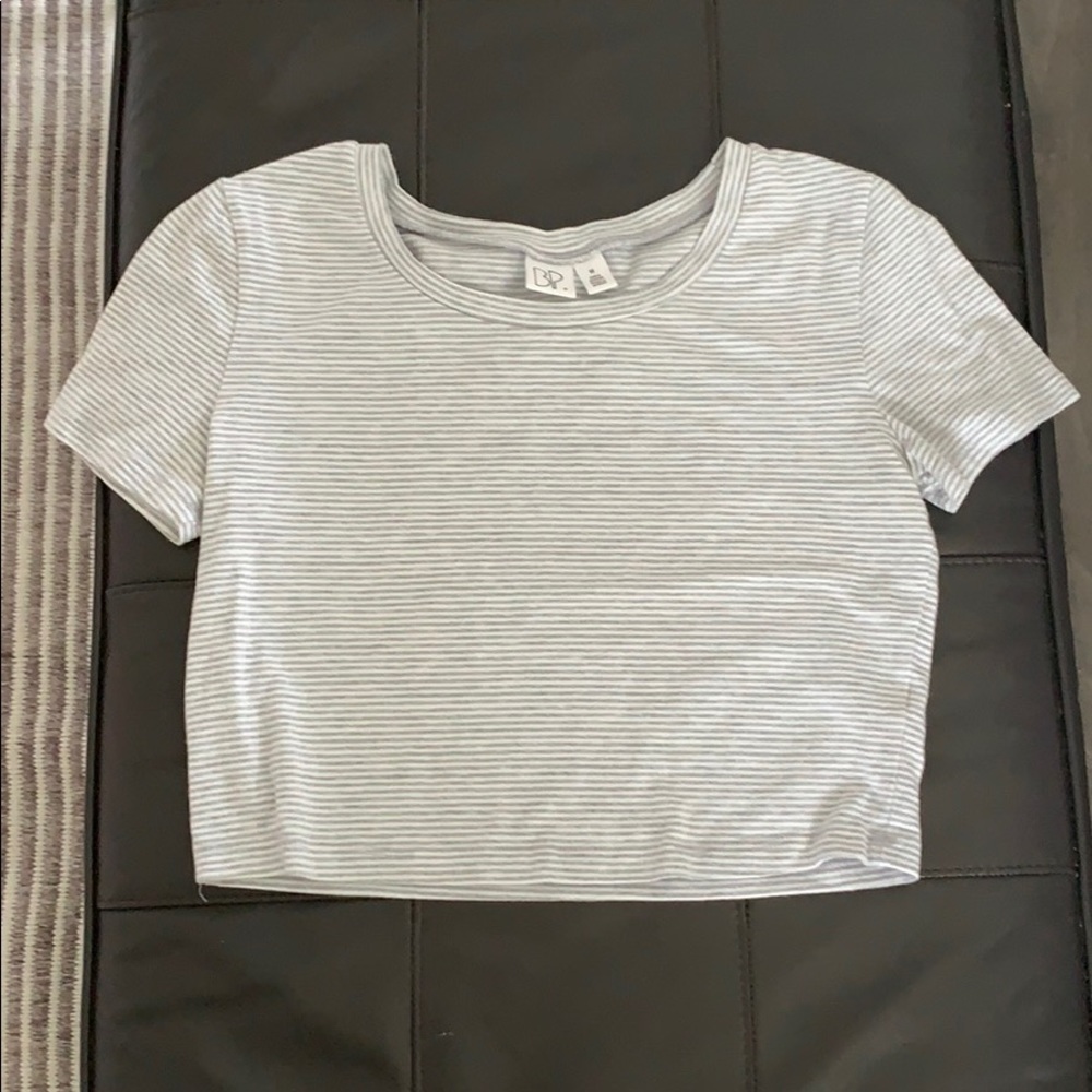 Striped BP crop top